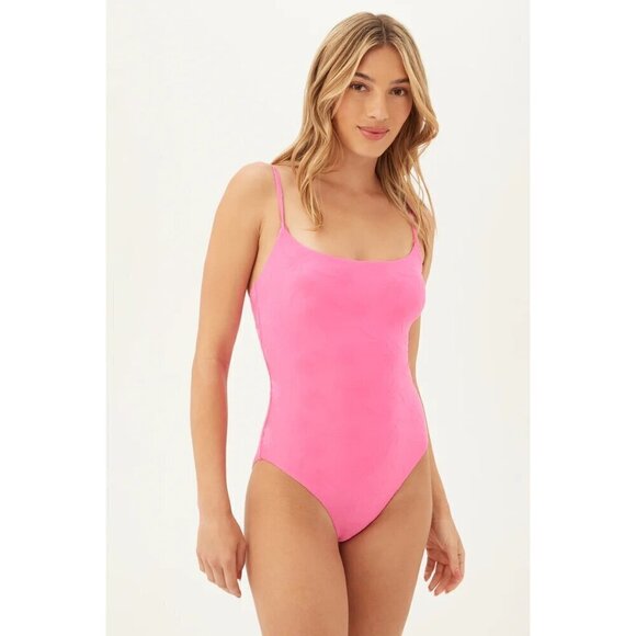 💕TRINA TURK💕 Sway Scoop Maillot Sway One Piece Swimsuit ~ Venus Pink 12 - Picture 3 of 14